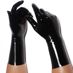 Short latex gloves