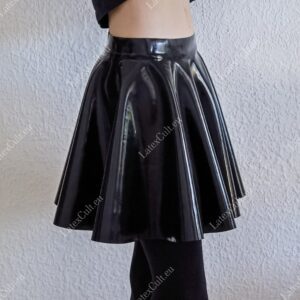 Basic latex skater skirt
